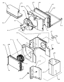 EVAP, CONDENSER, INSUL & AIR FLOW SYSTEM Diagram and Parts List for 18QZ33TB P1200802R Amana Air Conditioner