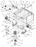 CAVITY & CHASSIS ASSY, & ELEC COMPNT Diagram and Parts List for RC21SE P1104110M Amana Microwave