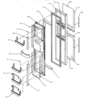 FZ DOOR Diagram and Parts List for GRH2402SW P1168104W W Amana Refrigerator