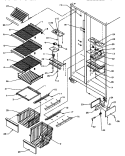 FZ SHELVING & REF LIGHT Diagram and Parts List for GRI2001W P1168202W W Amana Refrigerator