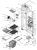 FZ SHELVING AND REF LIGHT Diagram and Parts List for SPD27Q2W P1181316W W Amana Refrigerator