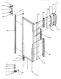 REF DOOR HINGE AND TRIM PARTS Diagram and Parts List for SXD22Q2L P1181308W L Amana Refrigerator