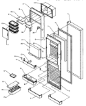 REF DOOR Diagram and Parts List for SXD25QA3E P1181324W E Amana Refrigerator