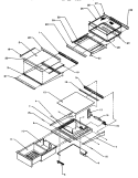 REF SHELVING AND DRAWERS Diagram and Parts List for SXD22Q2L P1181308W L Amana Refrigerator