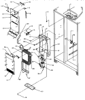 EVAP AND AIR HANDLING Diagram and Parts List for SXD22Q2L P1181308W L Amana Refrigerator
