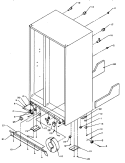 DRAIN AND ROLLERS Diagram and Parts List for SXD22Q2L P1181308W L Amana Refrigerator