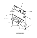 CONTROL HOOD Diagram and Parts List for DA6191  Amana Washer