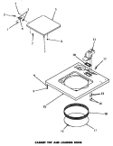 CABINET TOP & LOADING DOOR Diagram and Parts List for DA6191  Amana Washer