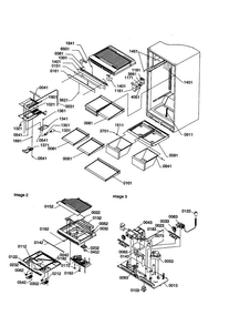 Interior Cabinet/drain Block Diagram and Parts List for TN21V2L-P1315907WL  Amana Refrigerator