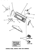 CONTROL PANEL, CONTROL HOOD & CONTROLS Diagram and Parts List for DA6070  Amana Washer