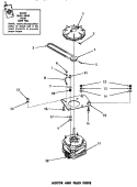 MOTOR & FLUID DRIVE Diagram and Parts List for DA6070  Amana Washer