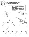 POWER CORD, WIRE & TERMINALS Diagram and Parts List for DA6070  Amana Washer