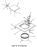 CABINET TOP & LOADING DOOR Diagram and Parts List for DA6120  Amana Washer