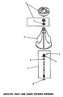 AGITATOR, SHAFT & FABRIC SOFTENER DISP Diagram and Parts List for DA6120  Amana Washer