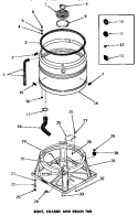 BOOT, CHASSIS & DRAIN TUB Diagram and Parts List for DA6120  Amana Washer