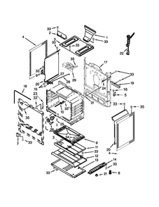 Chassis Parts Diagram and Parts List for MGR7662WB4  Maytag Range