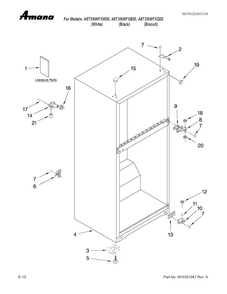 Part Location Diagram of W10287906 Whirlpool ENERGY LABEL