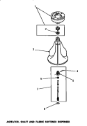 AGITATOR, SHAFT & FABRIC SOFTENER DISP Diagram and Parts List for DA6123  Amana Washer