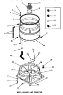 BOOT, CHASSIS & DRAIN TUB Diagram and Parts List for DA6123  Amana Washer