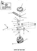 MOTOR & FLUID DRIVE Diagram and Parts List for DA3820  Amana Washer