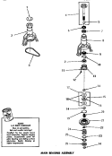 MAIN BEARING ASSY Diagram and Parts List for DA3820  Amana Washer