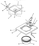 CABINET TOP AND LOADING DOOR Diagram and Parts List for FA9211  Amana Washer