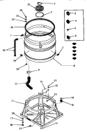 BOOT, CHASSIS AND DRAIN TUB Diagram and Parts List for FA9211  Amana Washer