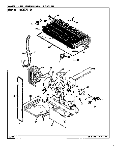 Unit Compartment & System Diagram and Parts List for RB19KY-4A BG64A Magic Chef Refrigerator