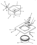 CABINET TOP AND LOADING DOOR Diagram and Parts List for FA9151  Amana Washer