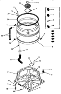 BOOT, CHASSIS AND DRAIN TUB Diagram and Parts List for FA9151  Amana Washer