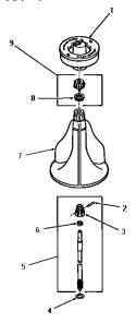 AGITATOR, SHAFT & FABRIC SOFTENER DISP Diagram and Parts List for FA9101  Amana Washer