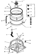 BOOT, CHASSIS AND DRAIN TUB Diagram and Parts List for FA9101  Amana Washer
