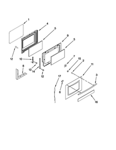 Door Parts Diagram and Parts List for MGR8670WB1  Maytag Range