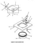 CABINET TOP & LOADING DOOR Diagram and Parts List for FA4300  Amana Washer