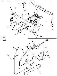 Backguard And Gas Supply Diagram and Parts List for ARG7200L-P1143323NL  Amana Range