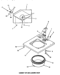 CABINET TOP & LOADING DOOR Diagram and Parts List for FA2001  Amana Washer