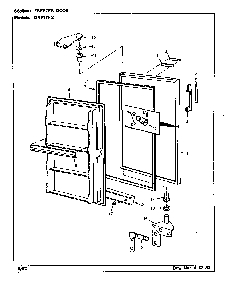 Freezer Door Diagram and Parts List for DNF17HX X5Z53 Maytag Refrigerator