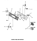 CONTROL PANEL & CONTROLS Diagram and Parts List for FA6191  Amana Washer