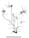 PRESSURE SWITCH, RESERVOIR & DRAIN VALVE Diagram and Parts List for FA4200  Amana Washer