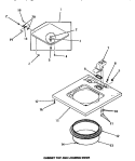 CABINET TOP & LOADING DOOR Diagram and Parts List for FA4160  Amana Washer