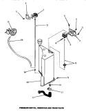 PRESSURE SWITCH, RESERVOIR & DRAIN VALVE Diagram and Parts List for FA4160  Amana Washer