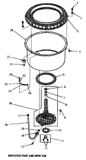 Part Location Diagram of Y26870 Whirlpool SPIN TUB, WHITE STIPPLED PORCE