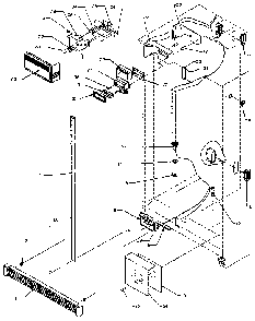 Cabinet Parts Diagram and Parts List for SXDE27N-P1162203W  Amana Refrigerator