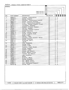 Fresh Food Compartment Page 2 Diagram and Parts List for 64143-0  Admiral Refrigerator