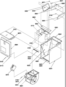 Cabinet Assembly Diagram and Parts List for BBC60A2A P1206406C Amana Air Conditioner