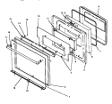 OVEN DOOR Diagram and Parts List for AO27SE1 P1132336N Amana Wall Oven