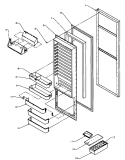REF DOOR Diagram and Parts List for SSD22NL P1181302W L Amana Refrigerator