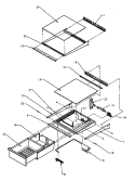 REF SHELVING AND DRAWERS Diagram and Parts List for SSD22NL P1181302W L Amana Refrigerator