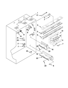 Refrigerator Liner Parts Diagram and Parts List for JB36NXFXLW01  Jenn-Air Refrigerator