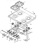 Part Location Diagram of 30614717B Whirlpool Bowl, burner (black